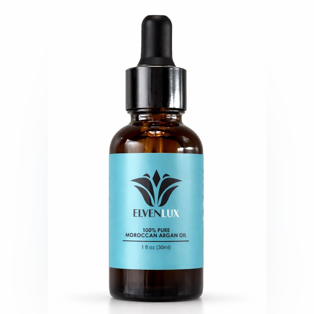 ElvenLux 100% Pure Organic Argan Oil - Best for Hair, Skin, Face & Nail - 1 oz.